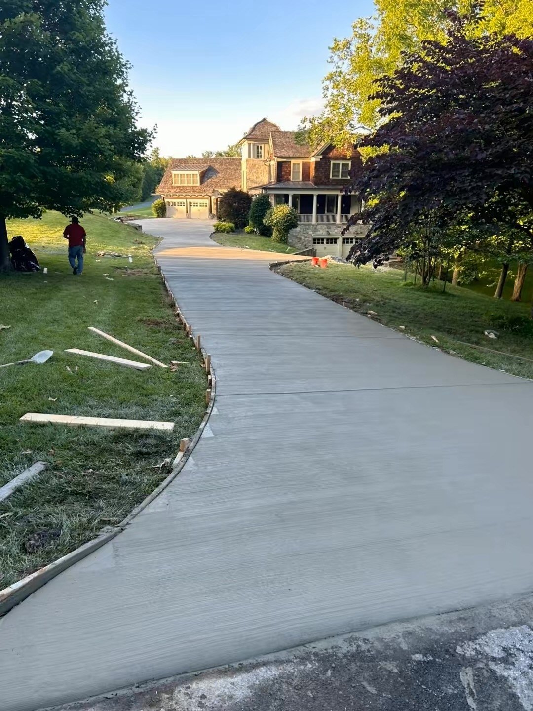 Concrete driveway